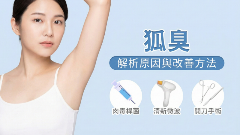 狐臭怎麼辦?了解腋下出汗、狐臭原因,改善體味4療程一次掌握!