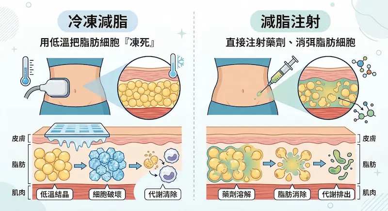 「局部減脂」跟「皮膚緊緻」是兩件事。  很多人去做體雕，其實同時有這兩個困擾：